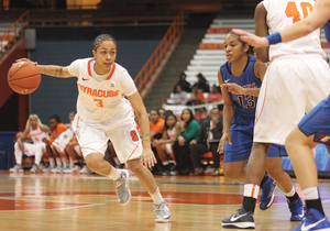 Rachel Coffey and Syracuse are headed to play St. John's on Wednesday coming off a 25-point loss to Connecticut. The Orange's intensity in practice has benefited the team all season as it frequently plays tight games.