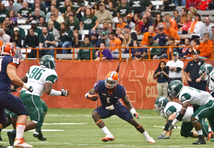 Syracuse H-back Ashton Broyld starred in high school as a quarterback, but his coaches at Milford Academy in New York predicted that he would end up playing defense.