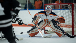 After not sitting since Jan. 10, Abbey Miller was pulled from goal against No. 9 Northeastern.