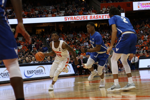 Frank Howard, pictured against Buffalo last year, scored 13 points in the loss. 