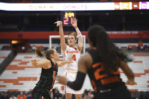 Tiana Mangakahia shoots a 3-pointer.