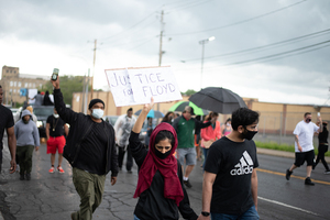 Syracuse Mayor Ben Walsh joined protesters on their sixth day of marching. 
