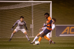 Freshman DeAndre Kerr had only five games to adjust to collegiate level soccer at SU, but still led the Orange with two goals during the shortened 2020 season.