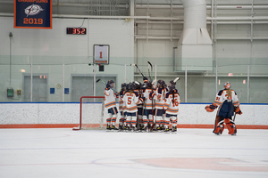 The Orange have given up just 31 goals in 15 conference games, the second-fewest in the CHA.