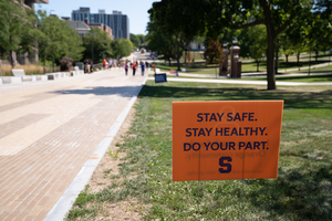 As of 5 p.m. Saturday, all students, faculty, staff and visitors must wear masks indoors at all times and outside in the presence of others.