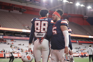 Steve Mahar Jr. used to go to SU football games with his father. Now, two years after his dad's passing, the tight end is stepping up to the plate. 