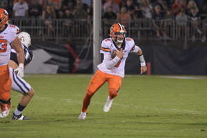 Garrett Shrader lifted Syracuse with a career-best 309 passing yards in a 48-14 win.