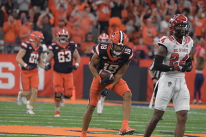 Syracuse tight end Oronde Gadsden II was named to the Biletnikoff Award watch list ahead.