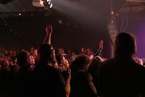 A crowd dances at a Westcott Theater show. Dance with Keller Williams this Saturday to his bluegrass, folk, alternative and reggae songs. 
