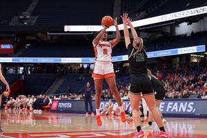 Syracuse defeated Dartmouth 87-52 in its final nonconference contest of the season. SU outscored the Big Green 62-26 in the post.