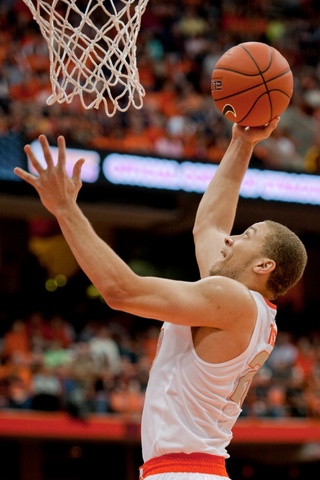 Brandon Triche finishes a layup at the rim.