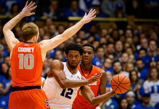 Winslow works his way around Syracuse's defense.