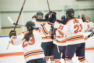 The Orange pulled within one in the third period, but back-to-back Wisconsin goals put the game out of reach. 