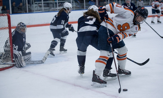 Kelli Rowswell works into the PSU defending zone. She had two shots in the game.