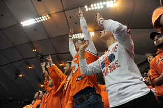 Syracuse fans react to the on-court action.