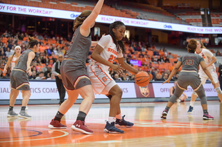 Amaya Finklea-Guity started for Syracuse and grabbed seven rebounds while scoring six points. 