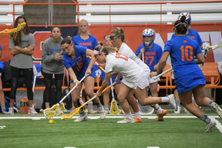 Syracuse scooped 15 ground balls to Florida's 13. 