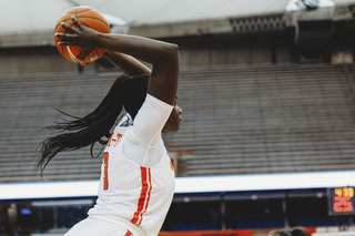 Maeva Djaldi-Tabdi scored a career-high 16 points last week, but managed only one field goal against UMBC.