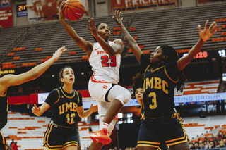 Lewis was one of five Syracuse players in double-figures against UMBC.